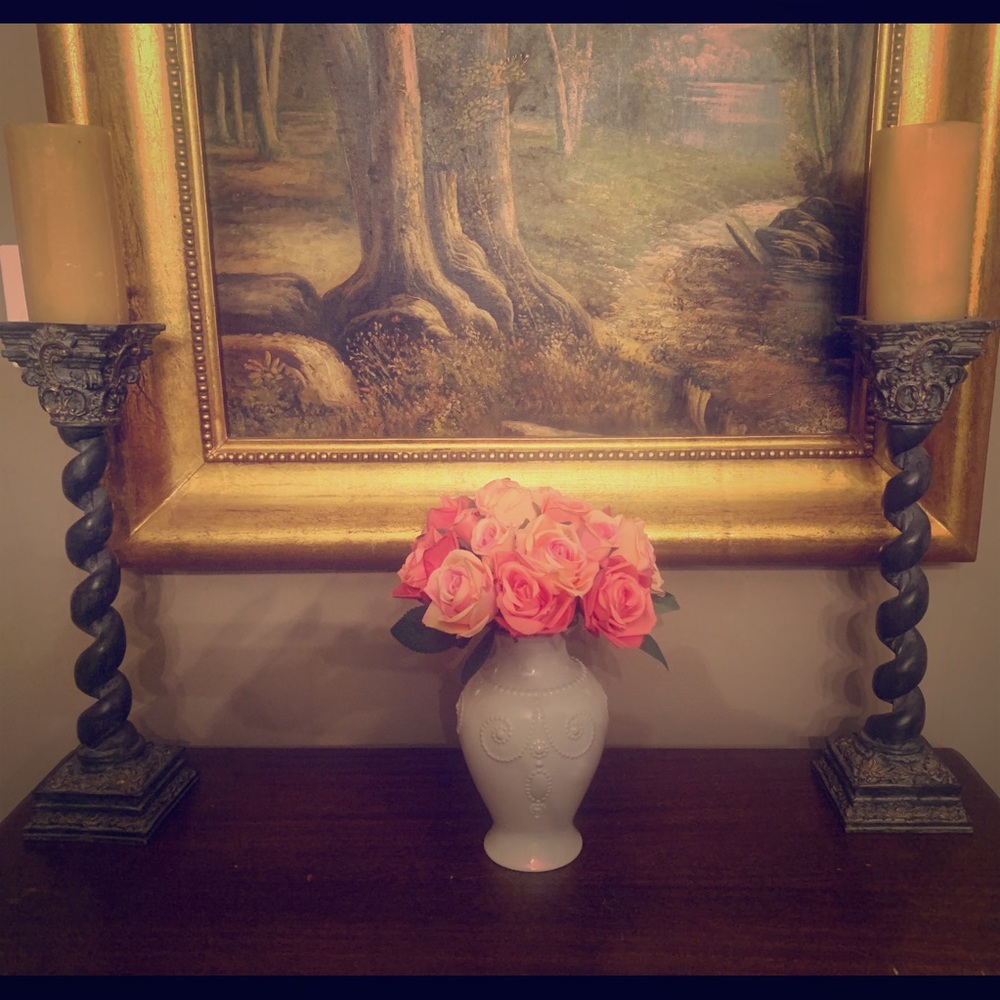Beautiful Lenox pearl vase arrangement!